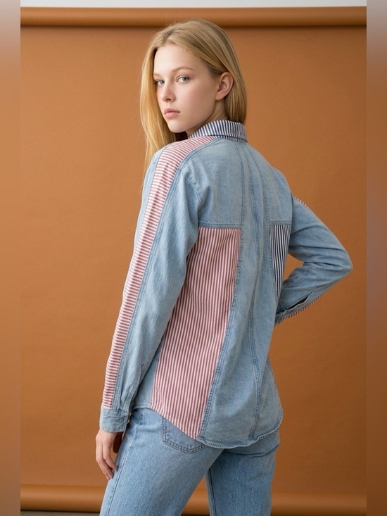 Liz Thomas Jackets & Blazers - Playful Liz Thomas Denim Patchwork Jacket (One Size Fits All)